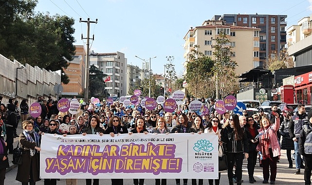 Nilüferli bayanlardan şiddete karşı tek ses