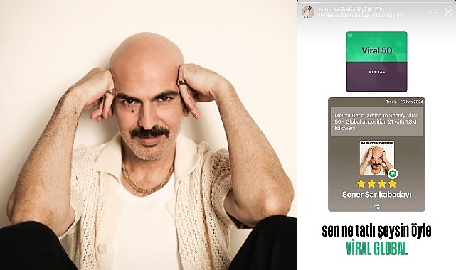 Soner Sarıkabadayı’nın Yeni Müziği ‘Mevzu Derin’ Küresel Viral Listelerde!