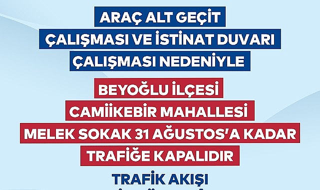 Beyoğlu’nda yol ve etraf düzenlemesi başlıyor