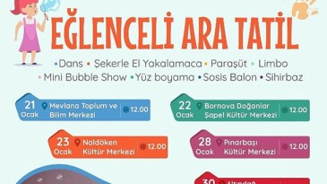 Bornovalı çocuklar yarıyıl tatilinde doya doya eğlenecek!