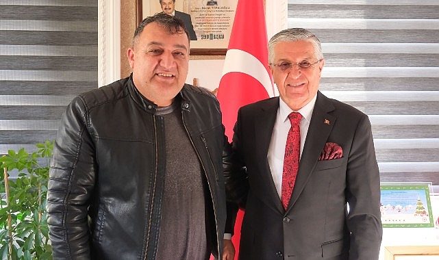 Emekli olan işçilerden Lider Topaloğlu’na veda ziyareti