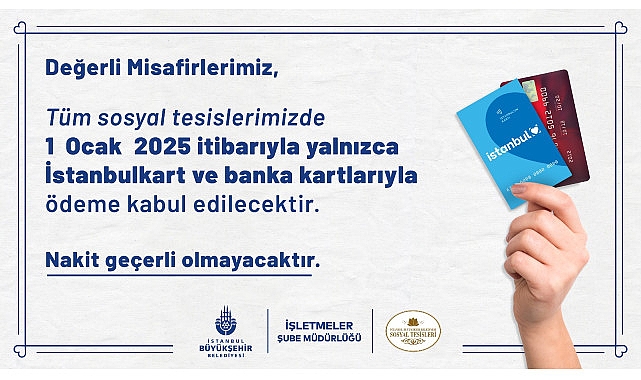 İBB Toplumsal Tesisleri ile Beltur’da kartlı ödeme periyodu