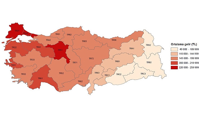 Tüik: En yüksek gelir kümesinin toplam gelirden aldığı hisse %48,1 oldu