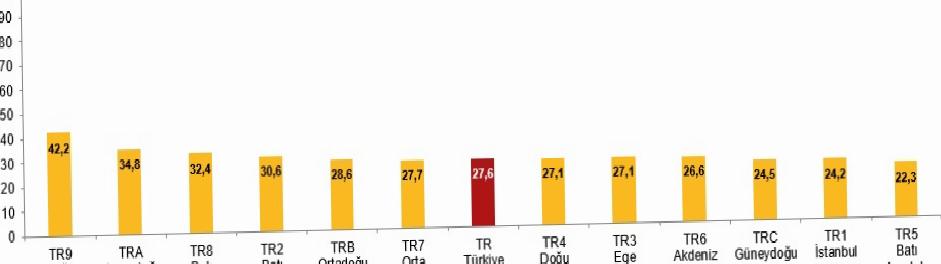 Bölgesel ve Cinsiyete Göre Aktif Yaşlanma Endeksi