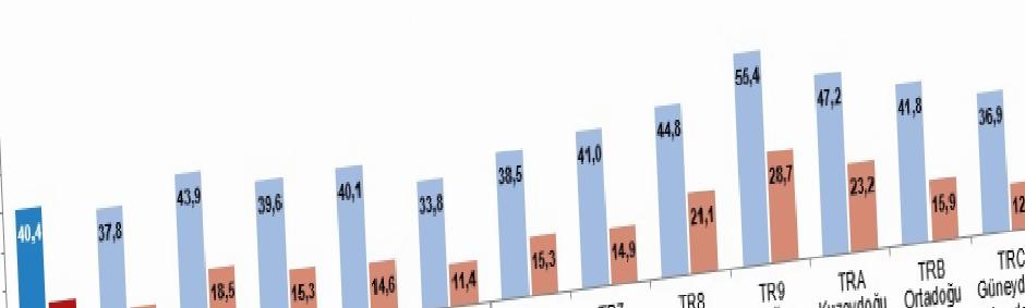 Bölgesel ve Cinsiyete Göre Aktif Yaşlanma Endeksi