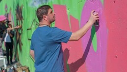 Buca’da grafiti sanatkarlarından görsel şölen
