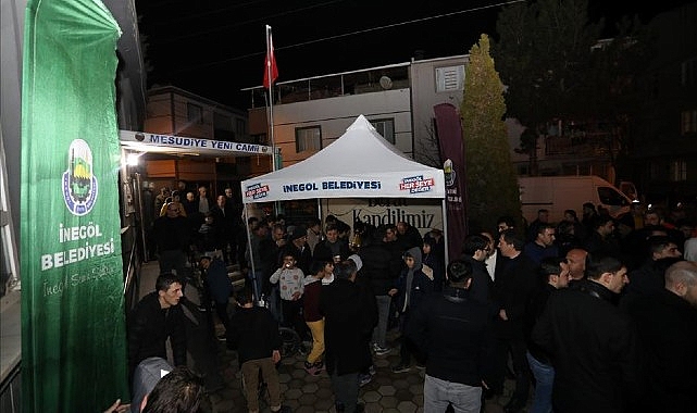 İnegöl Belediyesi’nden 2 Mescitte Kandil İkramı