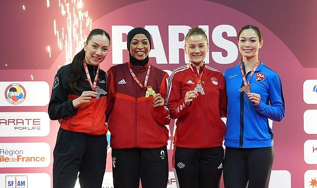 Kağıtsporlu Tuba ve Ömer, Paris’te kürsüde