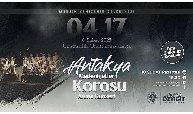 Yenişehir Belediyesinden zelzelelerde hayatını yitirenler için anma konseri