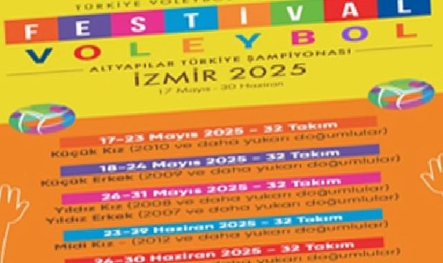 İzmir’de Festival Voleybol Altyapılar Türkiye Şampiyonası Heyecanı Başlıyor