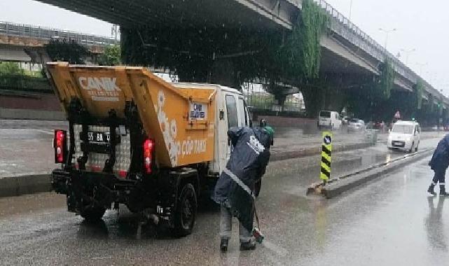 Canik’te Sağanak Yağışa Karşı Aktif Çaba