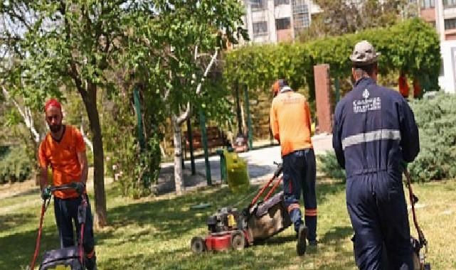 Çankaya Parklarında Çimler Biçiliyor, Otlar Temizleniyor