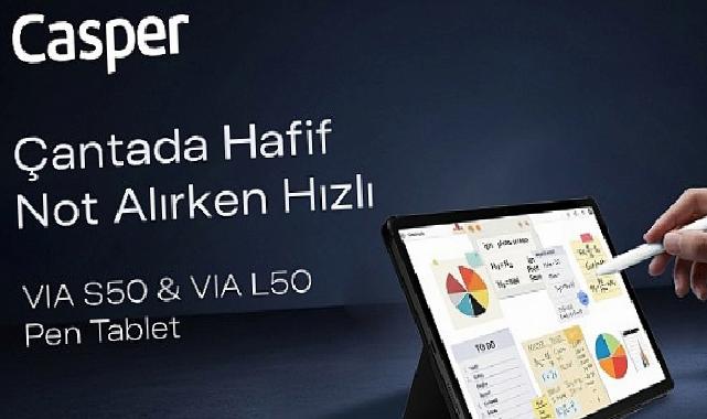 Casper VIA L50 ve S50 Pen tabletler, akıllı kalem desteğiyle üretkenliğe davet ediyor