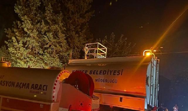 Kemer’de trafo yangını