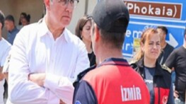 Lider Tugay Foça’da yangın bölgesinde