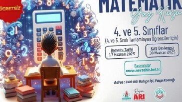 Nevşehir Belediyesi’nden Matematik Yaz Kursu