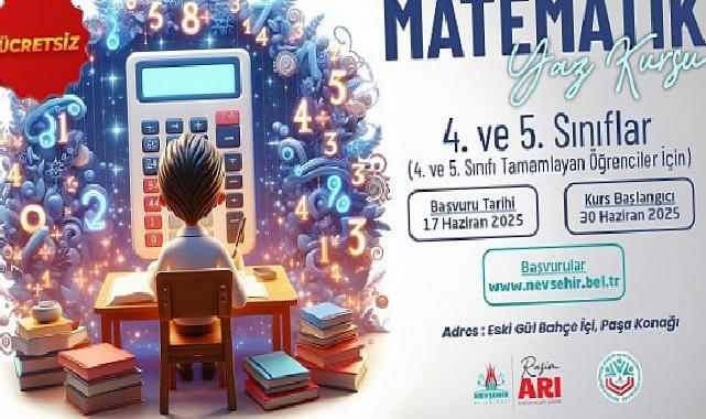 Nevşehir Belediyesi’nden Matematik Yaz Kursu