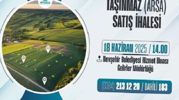 Nevşehir Belediyesi’nden Taşınmaz Satış İhalesi