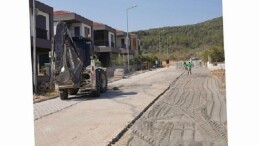 Cunda (Alibey) Adası’nda Yol Yenileme Çalışmaları