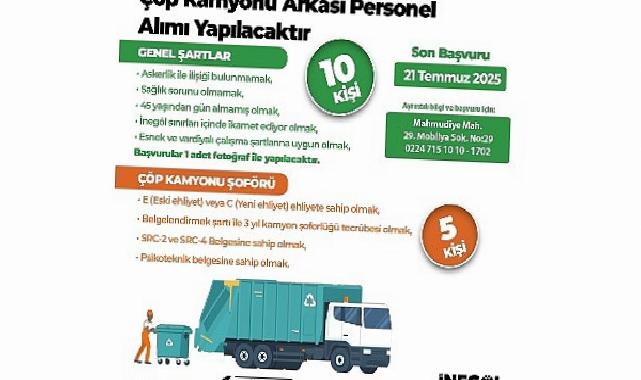 İnegöl Belediyesi 15 İşçi Alacak
