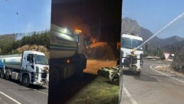 İnegöl Belediyesi’nden Yangın Bölgesindeki Söndürme Çalışmalarına Dayanak