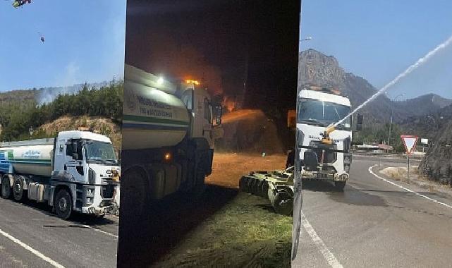 İnegöl Belediyesi’nden Yangın Bölgesindeki Söndürme Çalışmalarına Dayanak