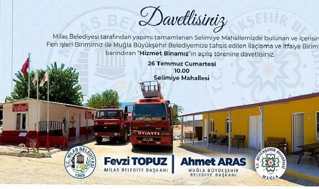 Milas Belediyesi Tarafından Üretimi Tamamlanan Hizmet Binası Merasimle Açılıyor