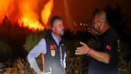 Buca tüm gece alevlerle gayret etti