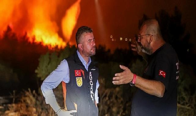 Buca tüm gece alevlerle gayret etti