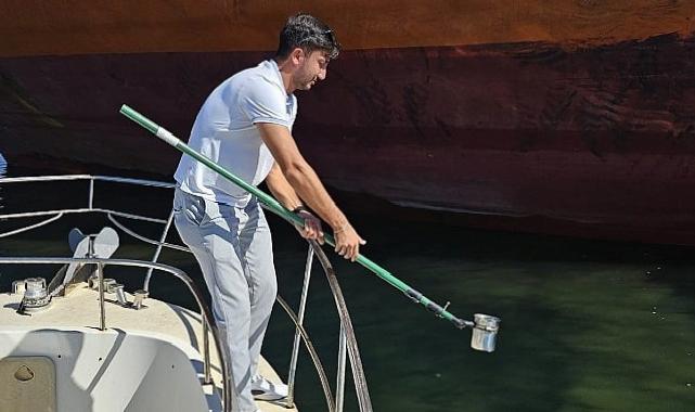 Büyükşehir’den denizi kirleten gemiye suçüstü