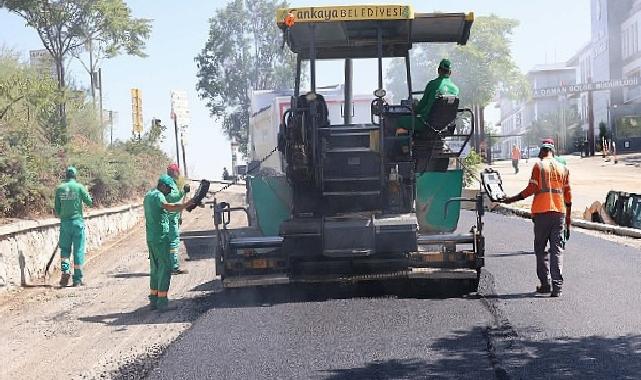 Çankaya’da asfalt çalışmaları devam ediyor