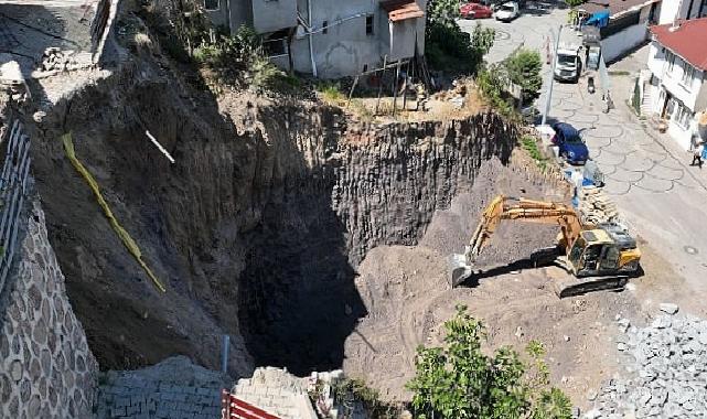 Değirmendere’de toprak kaymasına hızlı müdahale