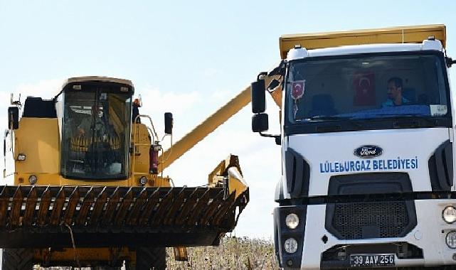 Lüleburgaz Belediyesi’nden ayçiçeği hasadı