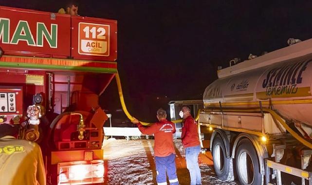 Yenişehir Belediyesi Silifke’de yangın söndürme çalışmalarına takviye verdi