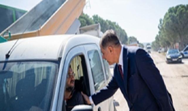 Aliağa’nın sanayi yoluna iki kilometrelik asfalt