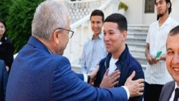 Çift Diploma Programı ile EÜ’ye gelen Özbek öğrenciler Rektör Prof. Dr. Budak’ı ziyaret etti