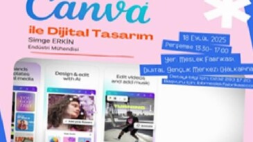 Dijital Gençlik Merkezi’nde “Canva” eğitimi başlıyor