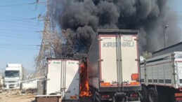 İzmir İtfaiyesi Işıkkent’teki konteyner yangınına müdahale etti