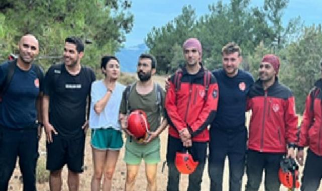 İzmir İtfaiyesi kayalıklarda mahsur kalan üç genci kurtardı