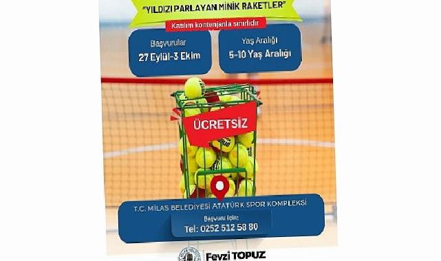 Milas Belediyesi’nden Minik Sportmenler İçin Tenis Kursu