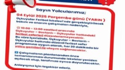Perşembe günü feribot seferlerine üç saatlik orta