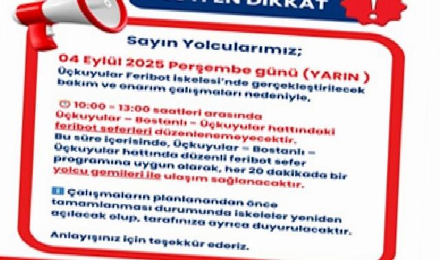 Perşembe günü feribot seferlerine üç saatlik orta