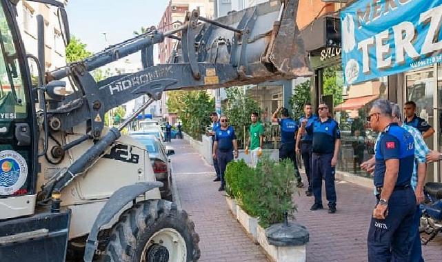 Yenişehir Belediyesi kaldırım ve yol işgali kontrollerini sürdürüyor