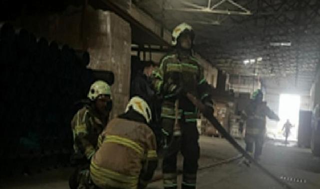 Bornova’daki depo yangınına süratli müdahale