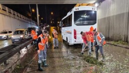 Büyükşehir takımları yağışın yarattığı aksiliklere süratle müdahale etti
