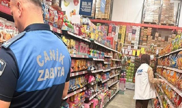 Canik Zabıtasından Grosmarket Denetimi