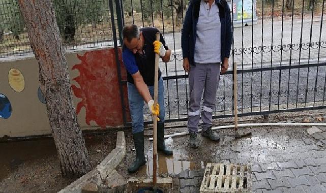 Edremit Belediyesi sağanak yağışlara Karşı 7/24 alanda