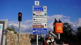 Kocaeli Stadı’nın yeni isim tabelaları monte edildi
