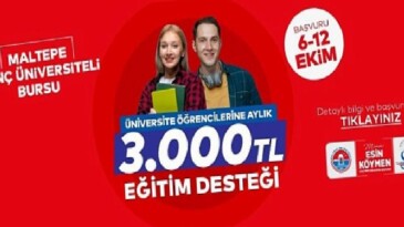 Maltepe Belediyesi’nden üniversite öğrencilerine 30 bin lira takviye