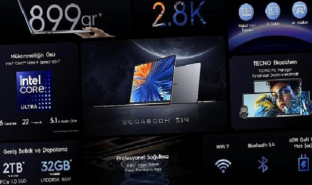 TECNO’dan Rekor Kıran İnovasyon: Megabook S14 Yalnızca 899 Gram Ağırlığında!